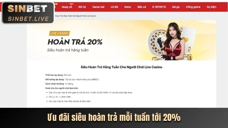 Ưu đãi hoàn trả hàng ngày 86bet Casino